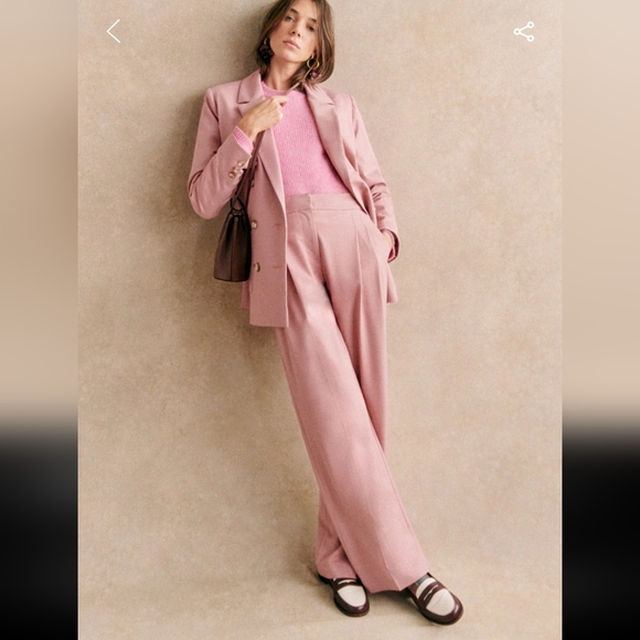 Sezane Pants - Sezane Cillian Trousers in Mottled Rosewood